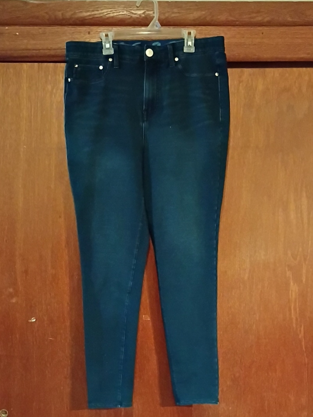 Seven7 Women's Dark Indigo High-Rise Skinny Jeans